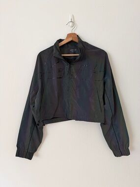 Kith Sport Iridescent Cropped Windbreaker Jacket Streetwear Size Large L Sporty